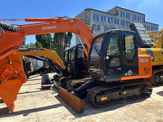 মূল জাপান মিনি ব্যবহৃত 7 টন হিটাচি ZX70 হিটাচি Zaxis 70 ক্রলার খননকারী